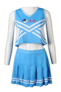 CH201 Mass Customized Sleeveless Waist Dress Cheerleading Dress Fashion Cheerleading Dress Cheerleading Dress Shop Blue  glee cheerios uniform  gladiator cheer skirt front view